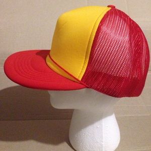 Men's Mesh Red & Yellow Cap